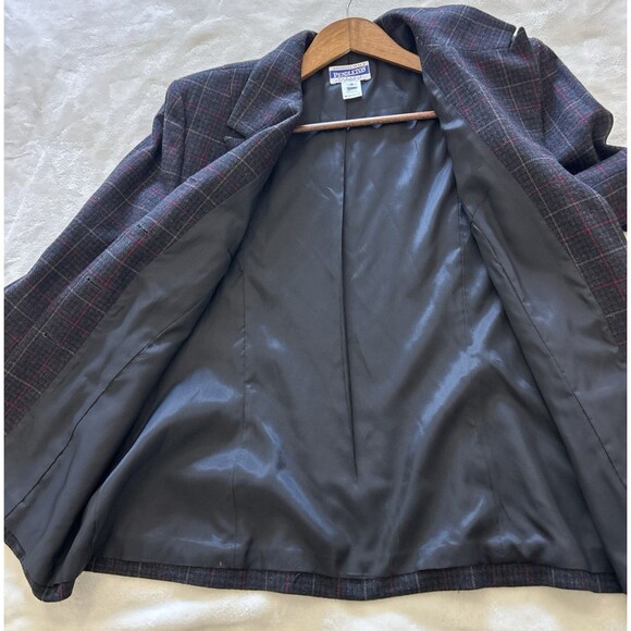 Vintage Pendleton Womens Blazer Size 16 Tartan Plaid 100% Wool USA Made Academia - Picture 11 of 14